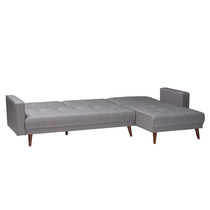 Claire Contemporary Clay Fabric Upholstered Convertible Sofa Bed