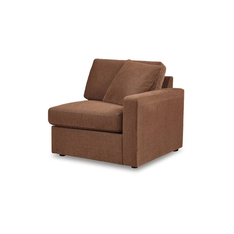 Signature Design by Ashley Modmax Orange 7-Piece Sectional with Audio Console - 138"W x 86"D x 36"H