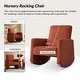 preview thumbnail 4 of 5, Julia 29.5"W Modern Solid Wood Nursery Rocking Chair with Lumbar Pillow by HULALA HOME