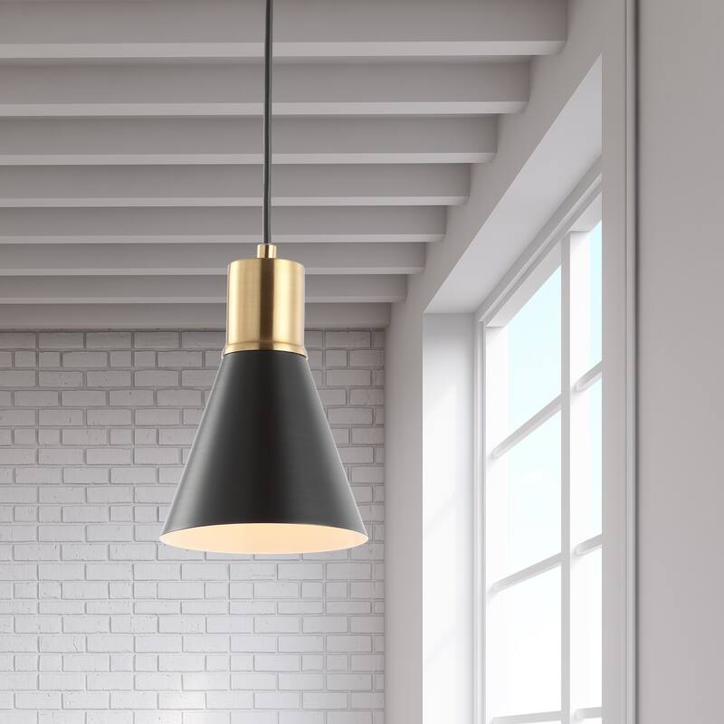 Watts Mid-Century Modern Iron LED Pendant, by JONATHAN Y