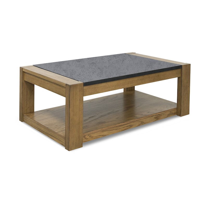 Signature Design by Ashley Quentina Black/Brown Lift Top Coffee Table - 48"W x 26"D x 17"H
