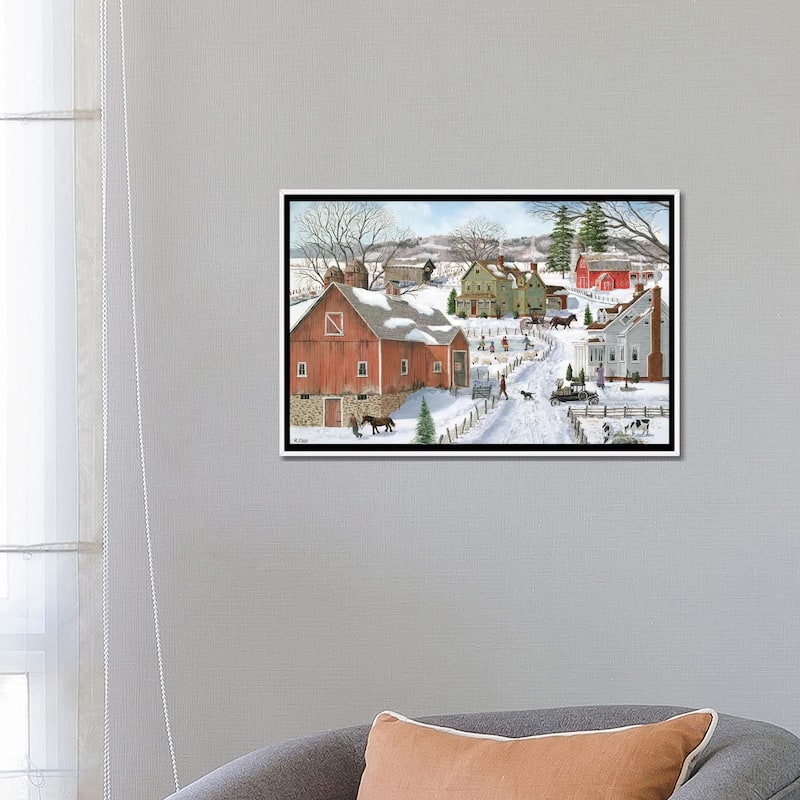 iCanvas "Life on the Farm" by Bob Fair Framed Canvas Print
