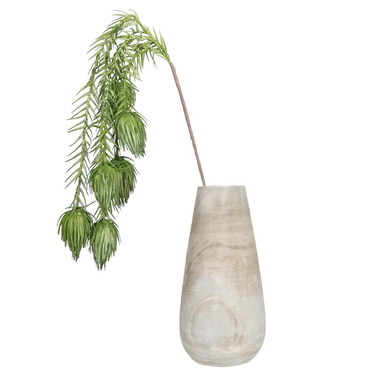 Paulownia Wood Grey Wash Vase