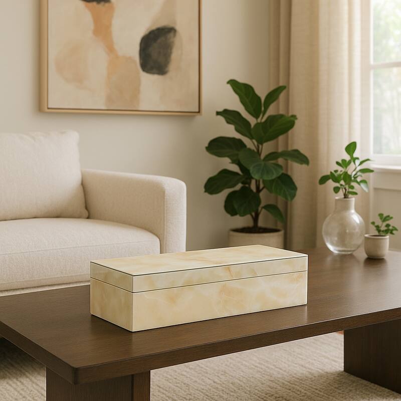 Classic Decorative Storage Box with Lid - 17" x 6" x 5"
