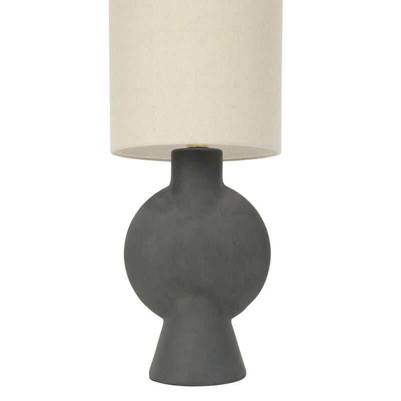 Terracotta Table Lamp with Linen Shade
