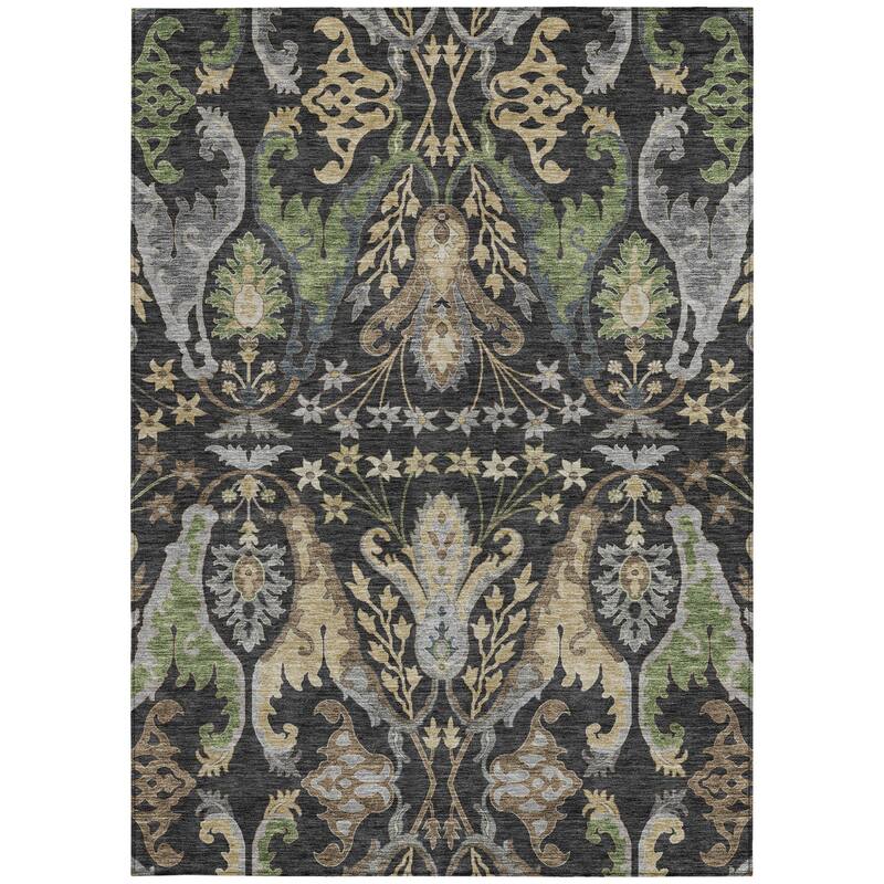 HomeRoots Floral Transitional Rectangle Outdoor Rug