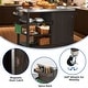 preview thumbnail 16 of 14, Moasis Solid Wood Bar Cart Grill Table Stainless Steel Top for Patio Kitchen Island