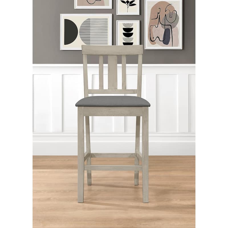 5-pieces Counter Dining Table and Chair - 4 Chairs only - Antique Grey