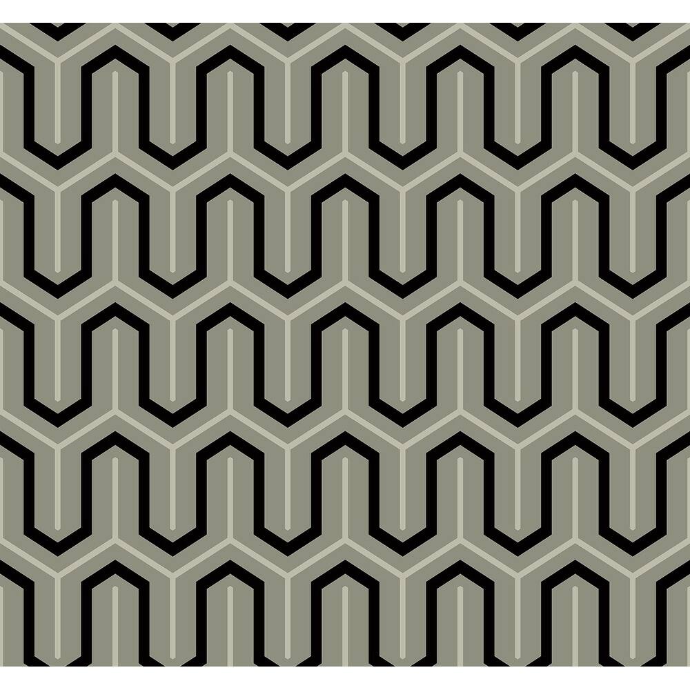 Seabrook Designs Parket Geometric Honeycomb Unpasted Wallpaper