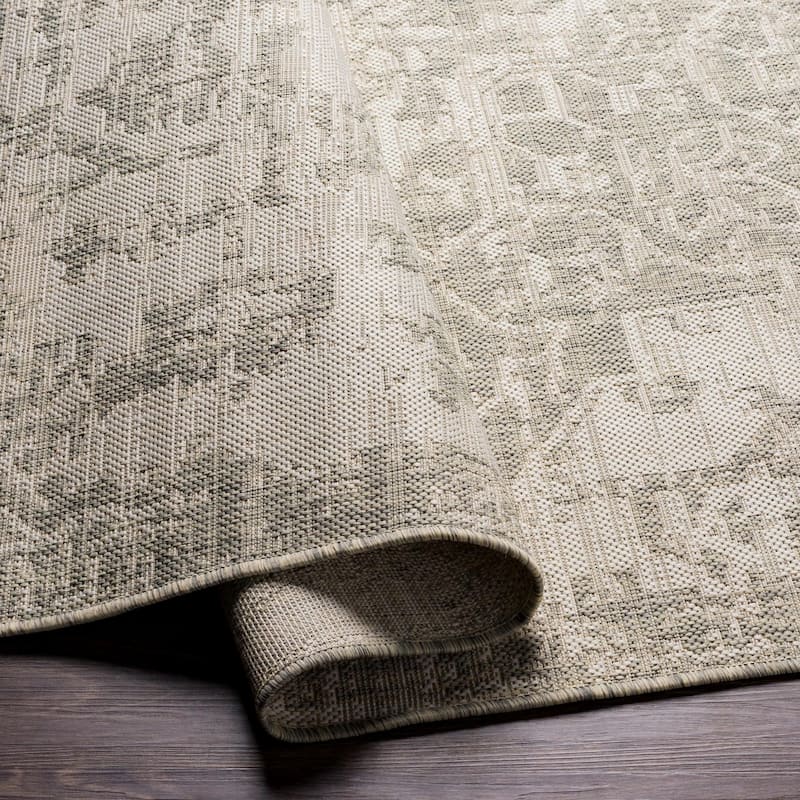 Livabliss Eagean Updated Traditional Medallion Indoor / OutdoorArea Rug