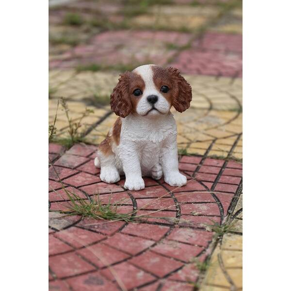 Shop Black Friday Deals On 6 Brown And White King Charles Puppy Statue On Sale Overstock 30696678