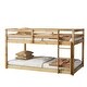 preview thumbnail 6 of 18, Elegant Twin over Twin Wood Bunk Kids Bed with Ladder,Guardrail