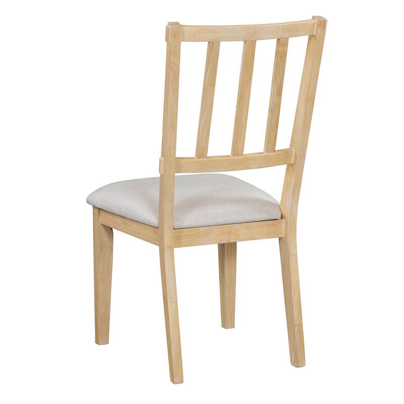 5-Piece Rustic Dining Set with Round Table, 3 Chairs & Bench