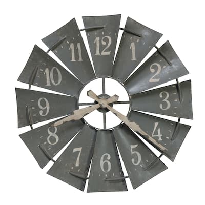 Howard Miller Windmill Metal Windmill Wall Clock