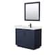 Option Dark Blue, Black Trim, White Quartz Top