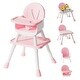 preview thumbnail 14 of 17, 6 in 1 Baby High Chair, Convertible Highchair for Babies and Toddlers Pink