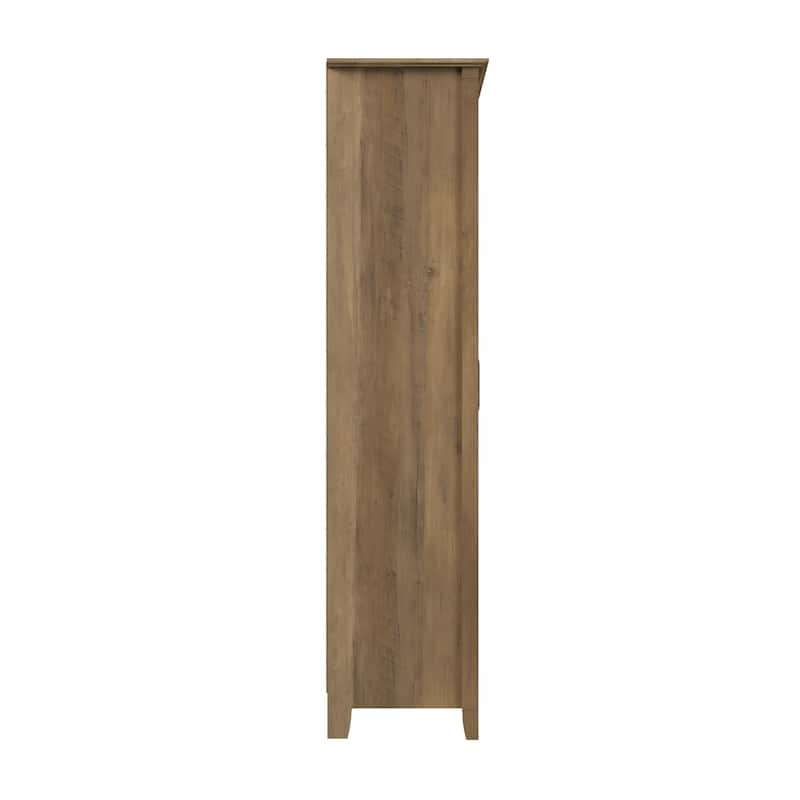 Key West Tall Storage Cabinet with Doors and Shelves by Bush Furniture