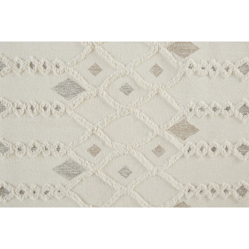 Grand Bazaar Elika Hand Tufted Trellis & Lattice Transitional Area Rug