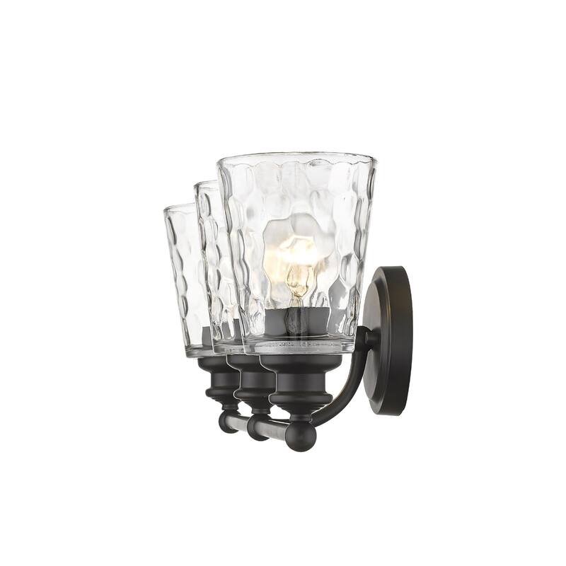 Modern Transitional Hardwired Wall Light with Reversible Mount and Clear Glass Shade LED Compatible