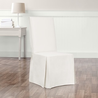 SureFit Essential Twill Long Dining Chair Slipcover