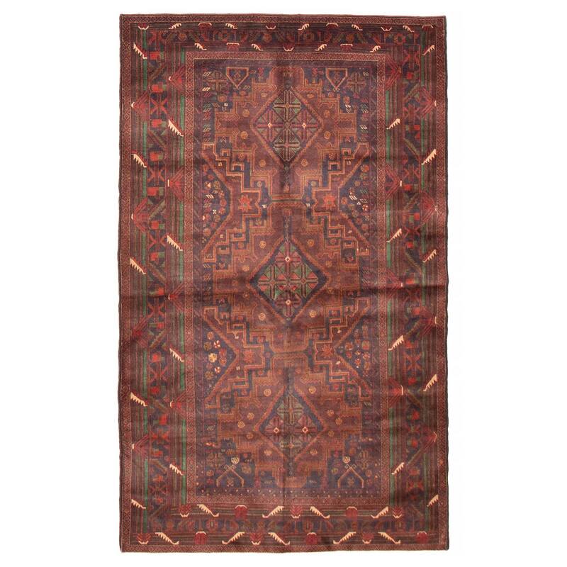 Teimani Brown Rug 3'10" x 6'7" - 3'10 x 6'7 - Brown - 3'10 x 6'7