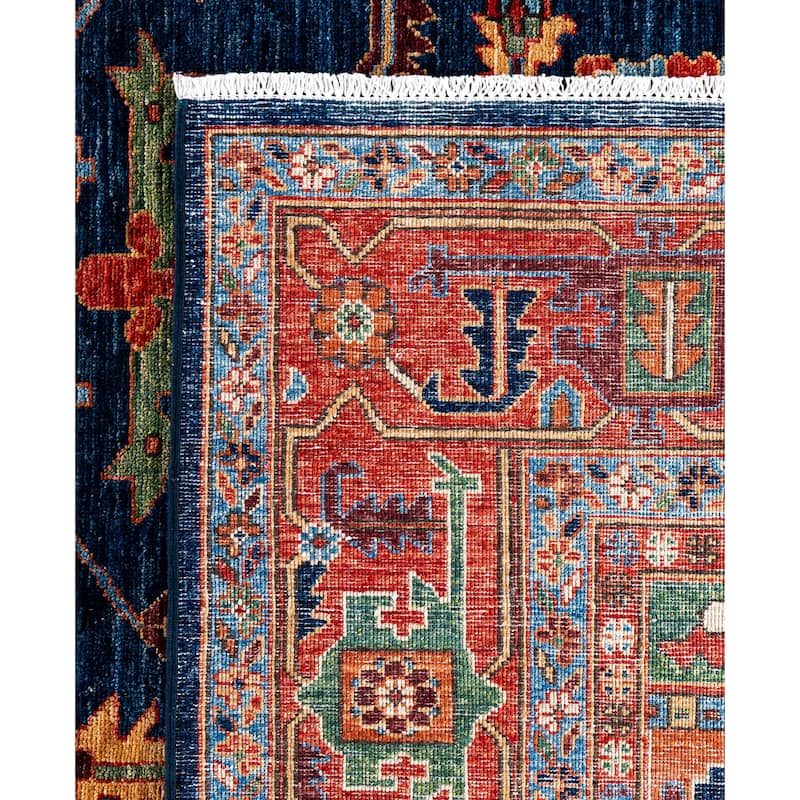 Serapi One-of-a-Kind Hand-Knotted Area Rug - Blue - 9' 0" x 11' 9"