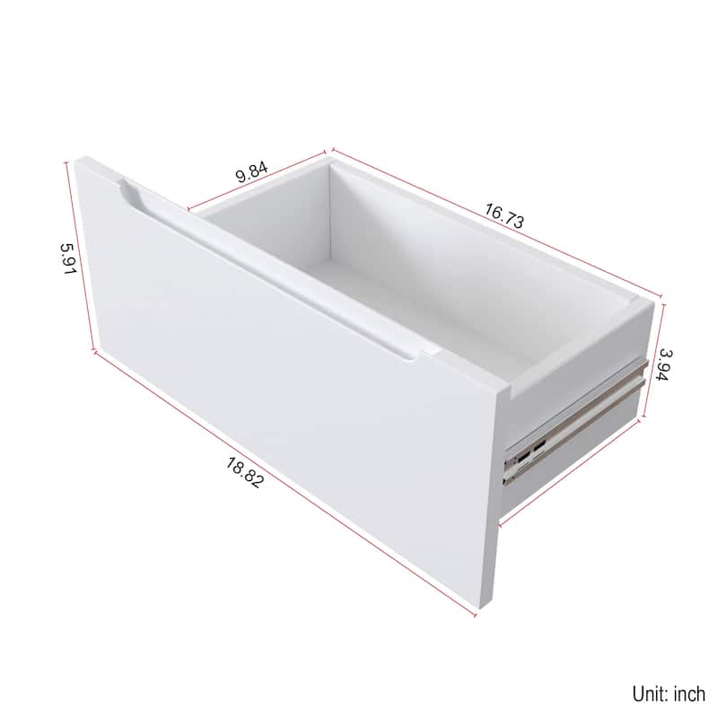 GDFStudio - Nai Modern Beauty Salon Storage Cabinet and Storage Drawers