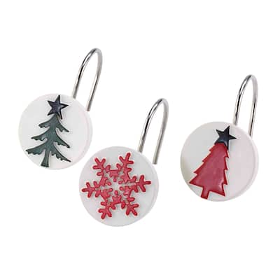 Avanti Linens Tis the Season Shower Hooks - White