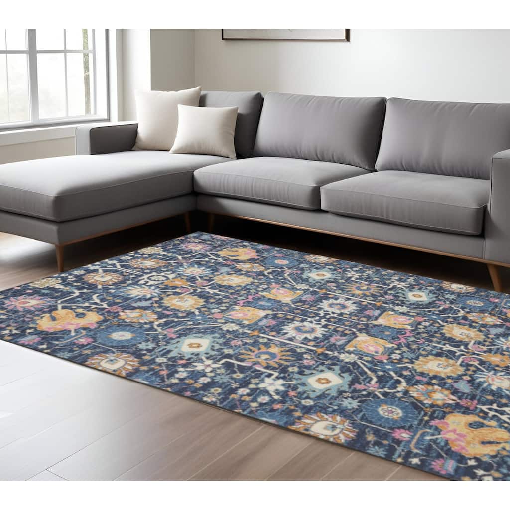 HomeRoots Floral Bohemian Rectangle Area Rug - 144.00 in. x 108.00 in. x 0.50 in.