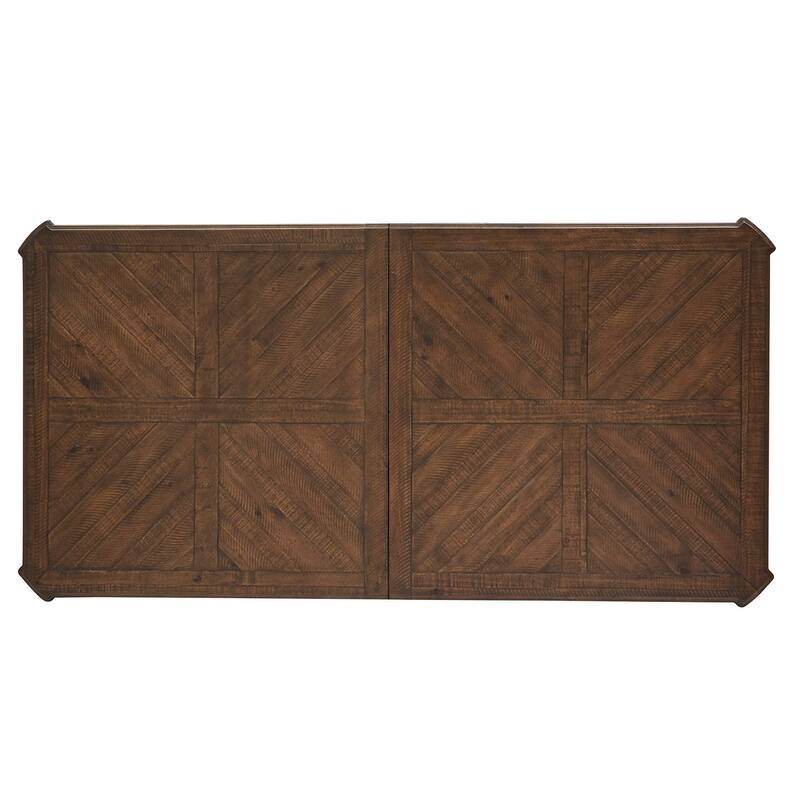 Magnussen Home Durango Willadeene Brown Extendable Trestle Dining Table - 41''W x 81''D x 30.5''H