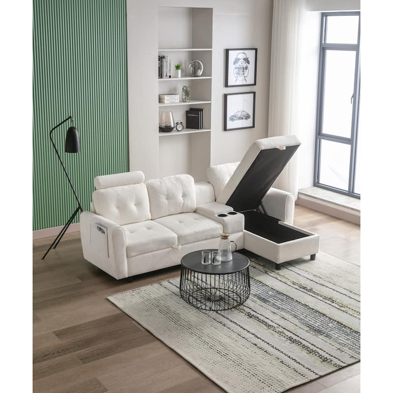 European Style Sectional Sofa with Storage Bed Bath & Beyond 37704116