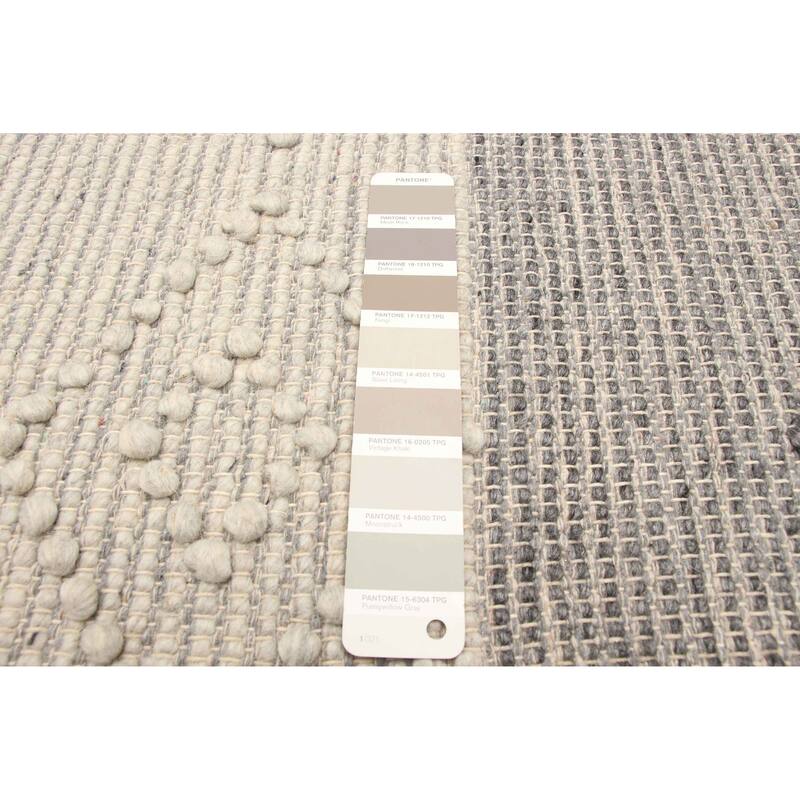 ECARPETGALLERY Braid weave Sienna Khaki Wool Rug - 6'0 x 9'2