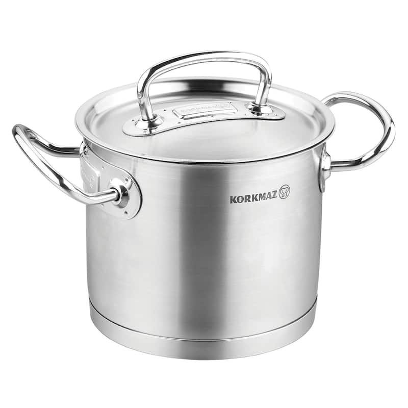 Pro Professional Series 9 Liter Stainless Steel Extra Deep Casserole with Lid in Silver