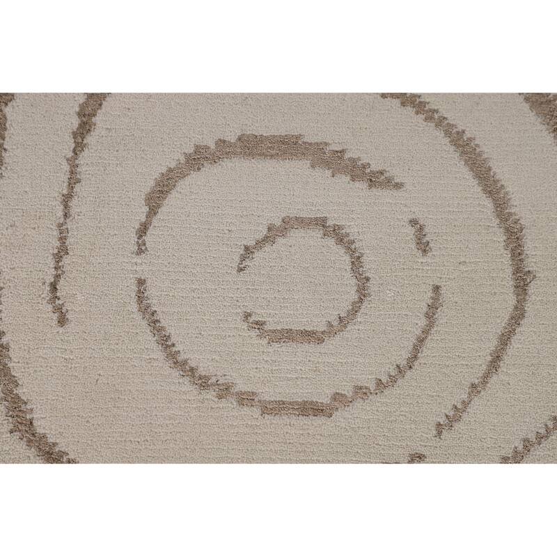 Indian Modern Area Rug Handmade Wool Carpet - 8'11"x 11'8"