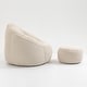 preview thumbnail 79 of 101, Microfiber High-Density Foam Bean Bag Lounge Chairs with Removable Footrest
