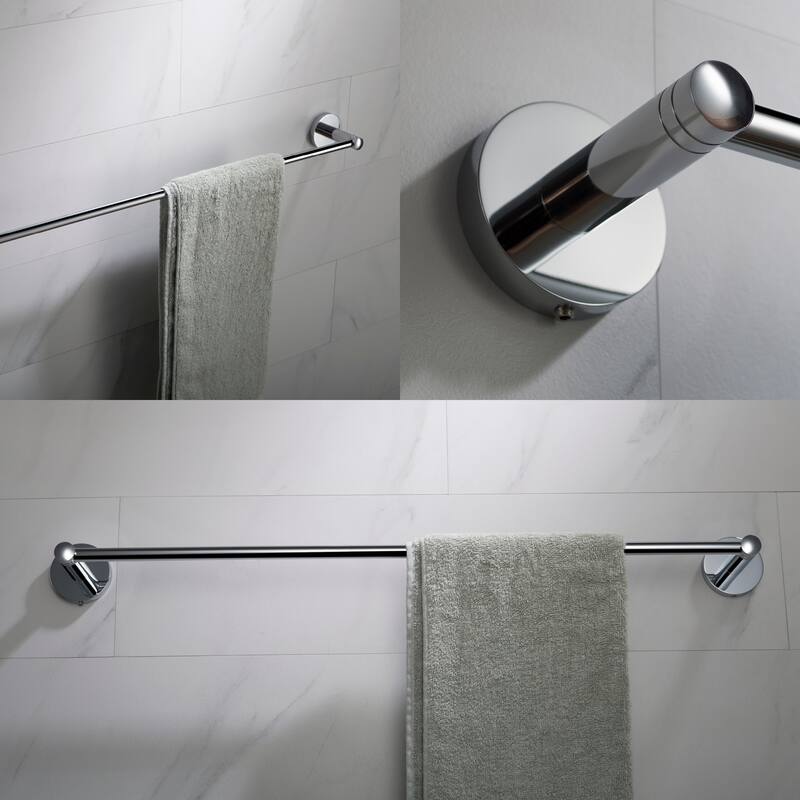 Kraus Elie 4-Piece Bathroom Package with 24" Towel Bar, Robe Hook,