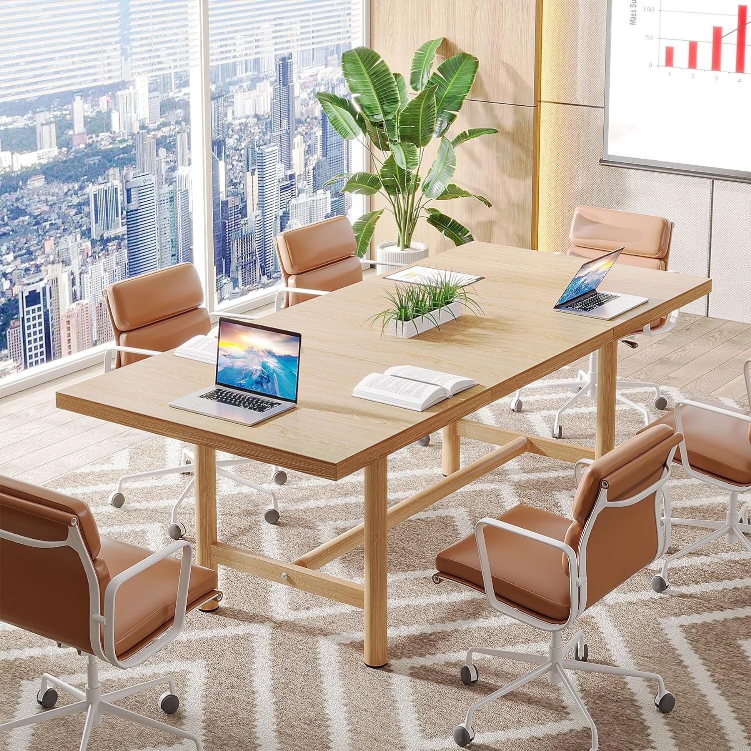 Computer Desk, Conference Room Table for 6 People
