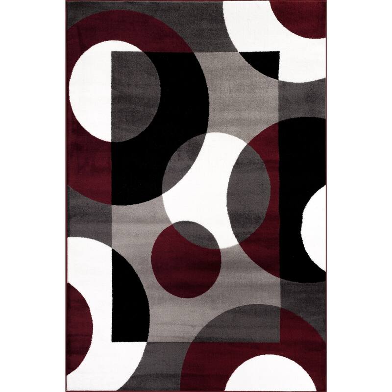 World Rug Gallery Modern Multicolored Geometric Area Rug