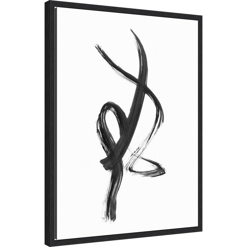 Brush Stroke No. 1 by Danushka Abeygoda (18 x 24 in.), Framed Canvas Wall Art Print