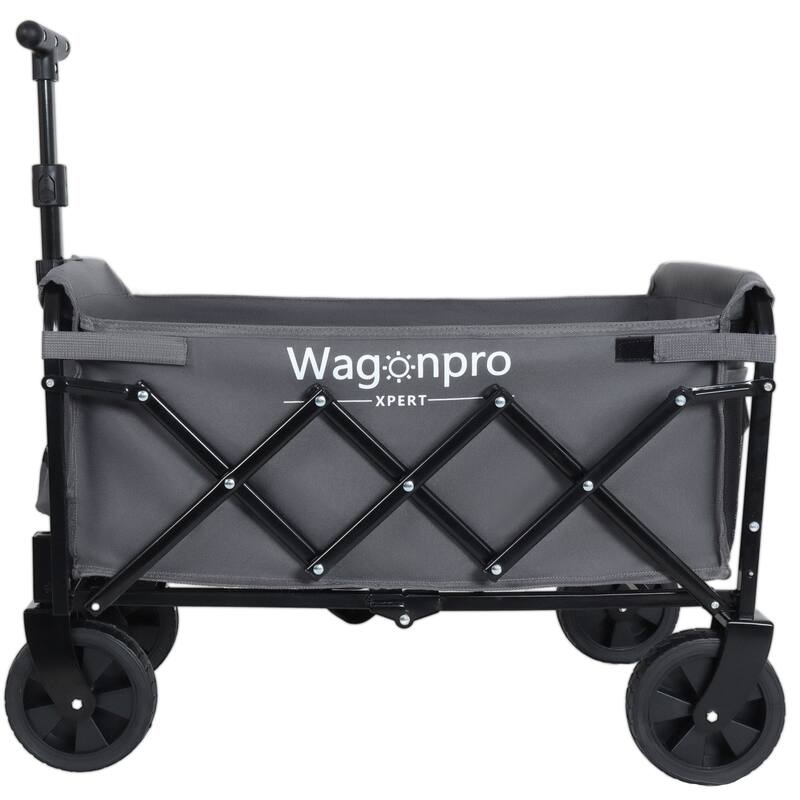 Expandable Dual-Layer Utility Wagon With 100% Extra Space-Grocery Cart For Camping,Shopping,Sports,Gardening,Fishing