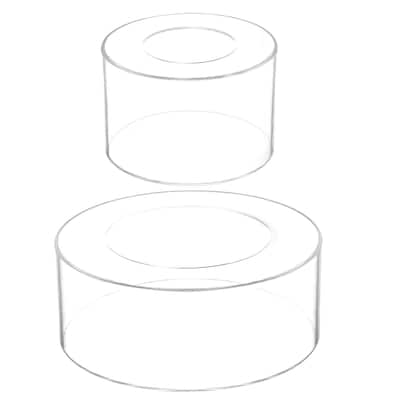 Acrylic Cake Stand, 1Set Clear Cake Riser Cake Tier, 10x4 Inch, 6x4 Inch