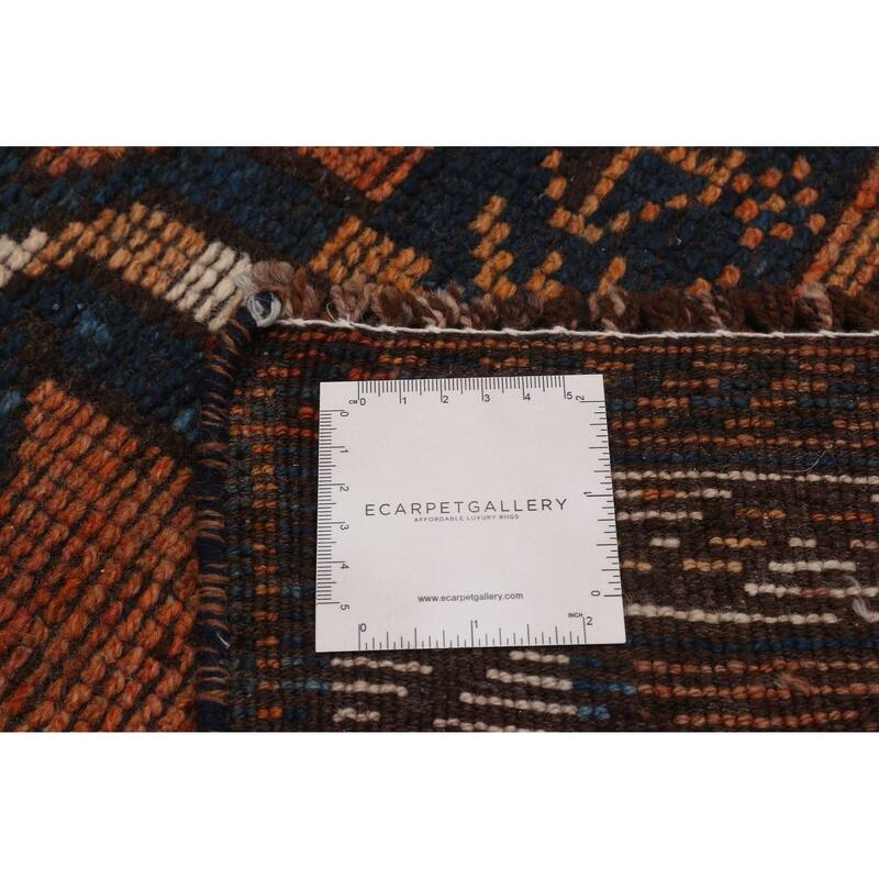 ECARPETGALLERY Hand-knotted Melis Vintage Copper Wool Rug - 3'10 x 11'3