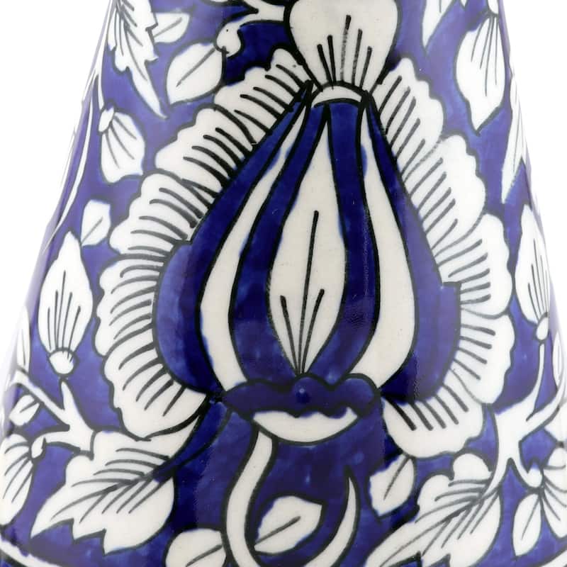 Novica Handmade Royal Retreat In Blue Ceramic Decorative Vase