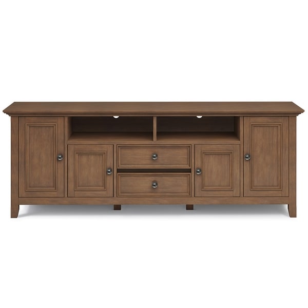 WYNDENHALL Halifax 72 inch Wide Solid Wood Transitional TV Stand