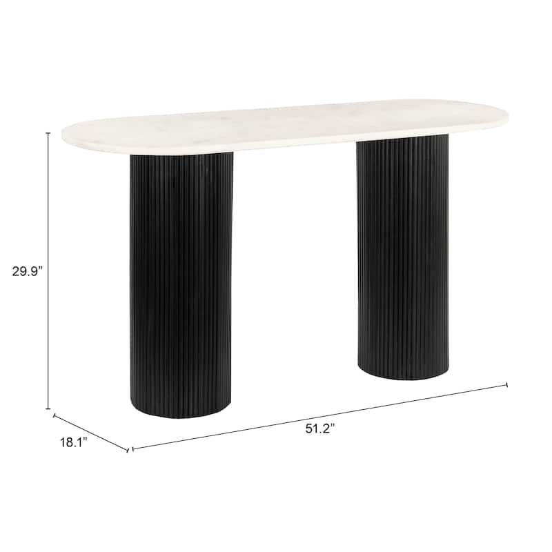 Izola Console Table White & Black