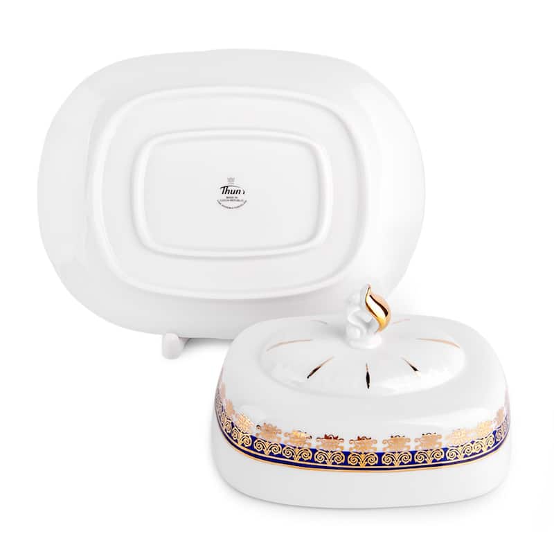 Gardens of Versailles Porcelain Butter Dish - N/A