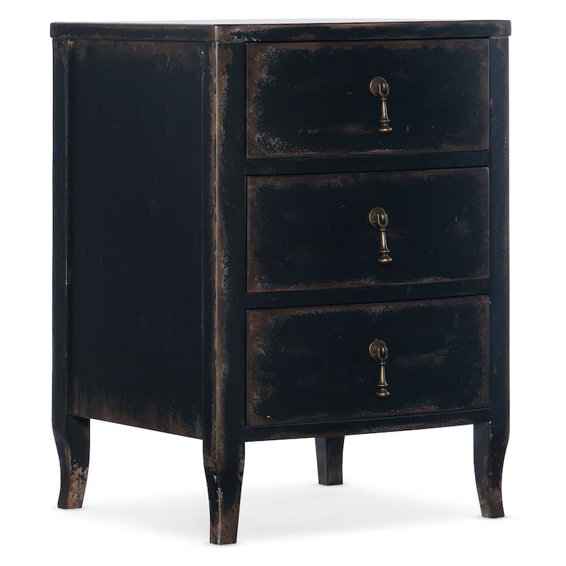 Hooker Furniture Ciao Bella 20" Wide Vintage Telephone Style End Table - Distressed Black