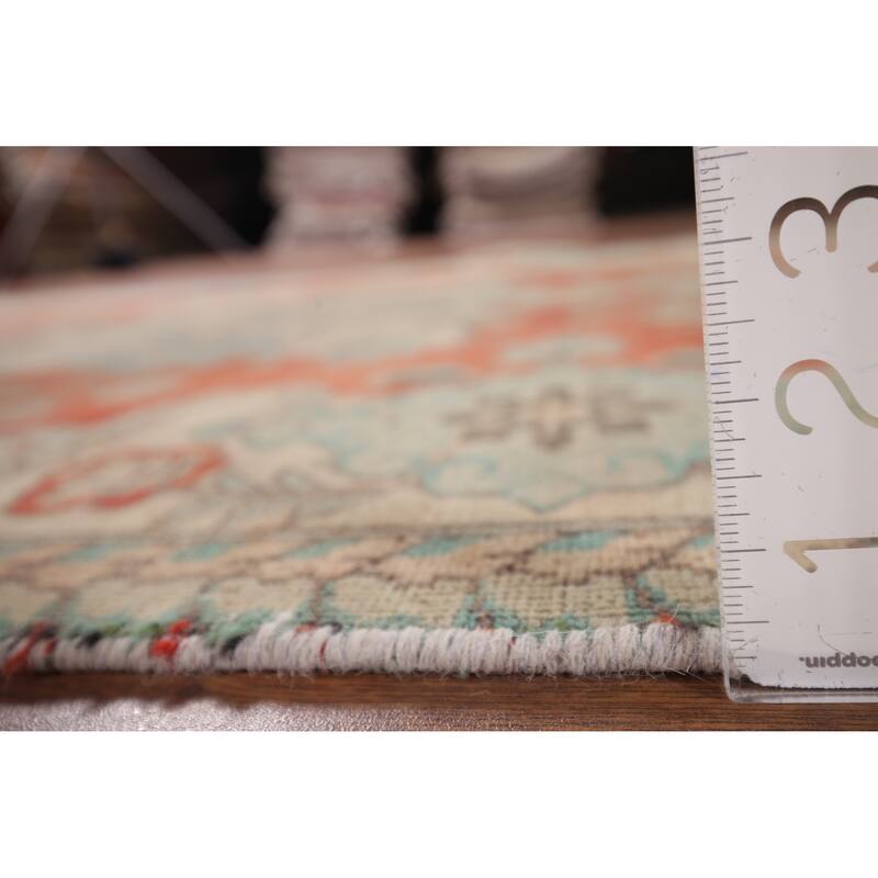 Distressed Kashmar Persian Vintage Area Rug Hand-Knotted Wool Carpet - 4'7" x 6'1"