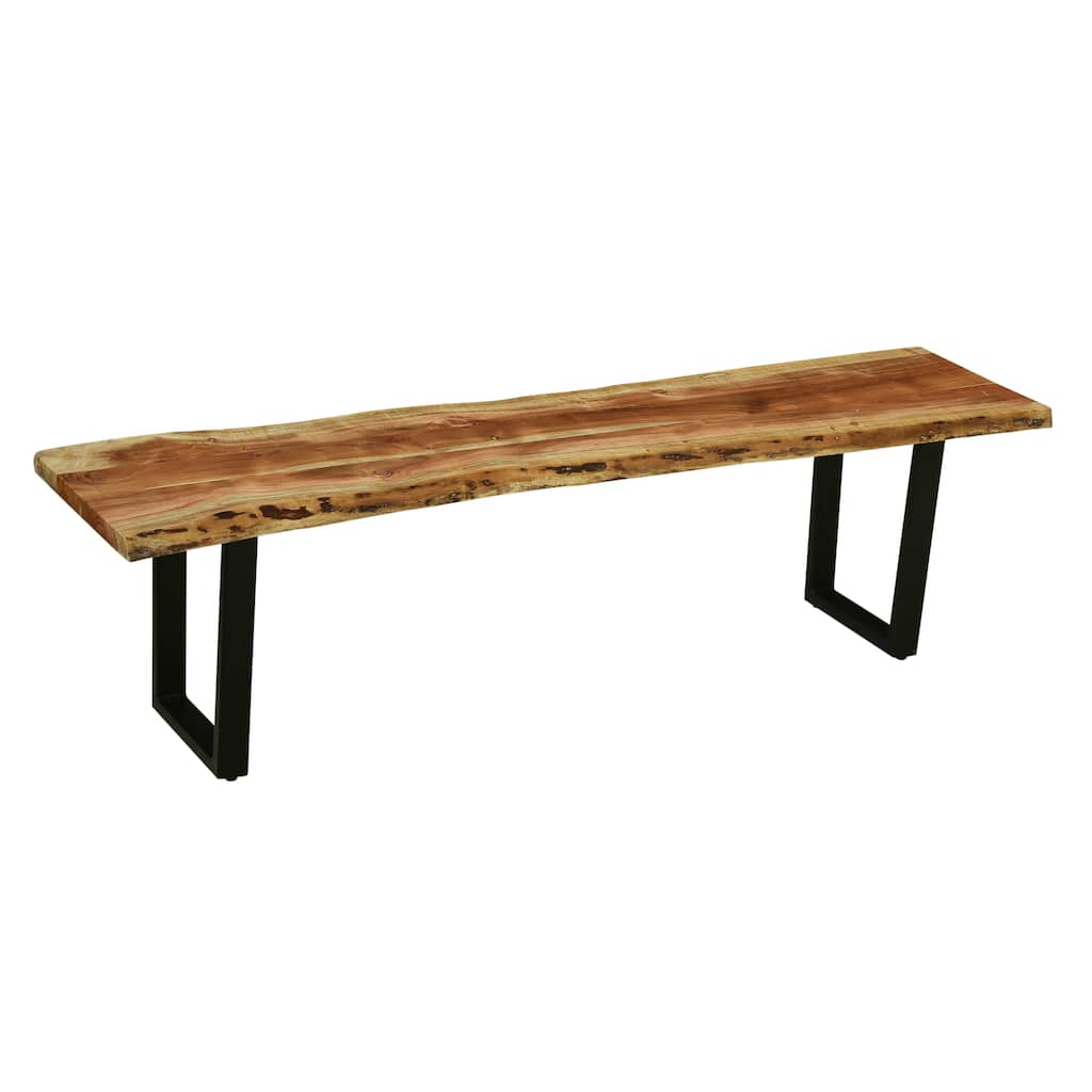 Sienna Live Edge Dining Bench - Natural