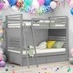 preview thumbnail 1 of 57, Twin over Twin Classic Wooden Bunk Bed with Two Drawers,Space-Efficient Multifunctional Bunk Bed With Storage Gray